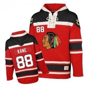Old Time Hockey Chicago Blackhawks 88 Youth Patrick Kane Authentic Red Sawyer Hooded Sweatshirt NHL Jersey