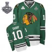 Reebok Chicago Blackhawks 10 Men's Patrick Sharp Authentic Green Stanley Cup Finals NHL Jersey