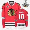 Reebok Chicago Blackhawks 10 Men's Patrick Sharp Premier Red 2013 Stanley Cup Champions NHL Jersey