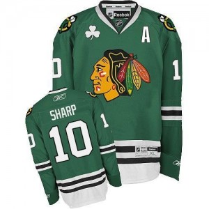 Reebok Chicago Blackhawks 10 Men's Patrick Sharp Premier Green NHL Jersey