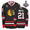 Reebok Chicago Blackhawks 21 Men's Stan Mikita Authentic Black Third Stanley Cup Finals NHL Jersey