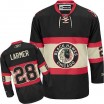 Reebok Chicago Blackhawks 28 Men's Steve Larmer Premier Black New Third NHL Jersey