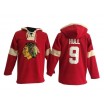 Old Time Hockey Chicago Blackhawks 9 Men's Bobby Hull Premier Red Pullover Hoodie NHL Jersey