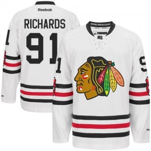 Reebok Chicago Blackhawks 91 Men's Brad Richards Authentic White 2015 Winter Classic NHL Jersey