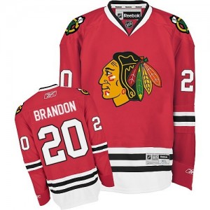Reebok Chicago Blackhawks 20 Men's Brandon Saad Premier Red Home NHL Jersey