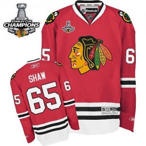 Reebok Chicago Blackhawks 65 Men's Andrew Shaw Authentic Red 2013 Stanley Cup Champions NHL Jersey