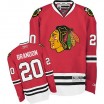 Reebok Chicago Blackhawks 20 Men's Brandon Saad Authentic Red Home NHL Jersey