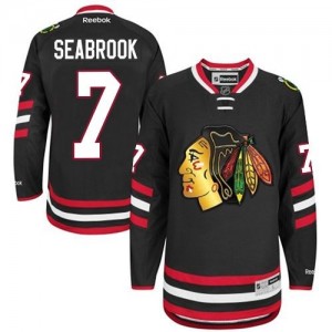 Reebok Chicago Blackhawks 7 Men's Brent Seabrook Premier Black 2014 Stadium Series NHL Jersey