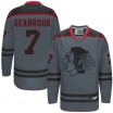 Reebok Chicago Blackhawks 7 Men's Brent Seabrook Premier Storm Cross Check Fashion NHL Jersey