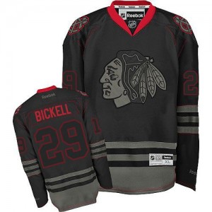Reebok Chicago Blackhawks 29 Men's Bryan Bickell Authentic Black Ice NHL Jersey