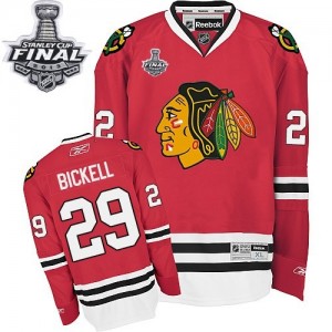 Reebok Chicago Blackhawks 29 Men's Bryan Bickell Premier Red Home Stanley Cup Finals NHL Jersey