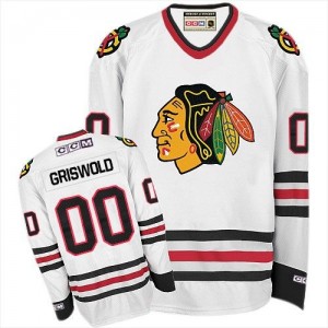 CCM Chicago Blackhawks 00 Men's Clark Griswold Authentic White Throwback NHL Jersey