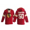 Old Time Hockey Chicago Blackhawks 50 Men's Corey Crawford Premier Red Pullover Hoodie NHL Jersey