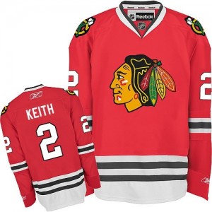 Reebok Chicago Blackhawks 2 Men's Duncan Keith Authentic Red Home NHL Jersey
