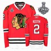 Reebok Chicago Blackhawks 2 Men's Duncan Keith Authentic Red Home Stanley Cup Finals NHL Jersey