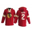 Old Time Hockey Chicago Blackhawks 2 Men's Duncan Keith Premier Red Pullover Hoodie NHL Jersey