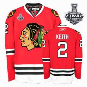 Reebok Chicago Blackhawks 2 Men's Duncan Keith Premier Red Home Stanley Cup Finals NHL Jersey