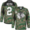 Reebok Chicago Blackhawks 2 Youth Duncan Keith Authentic Camo Veterans Day Practice NHL Jersey