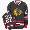 Reebok Chicago Blackhawks 27 Men's Jeremy Roenick Authentic Black Third NHL Jersey