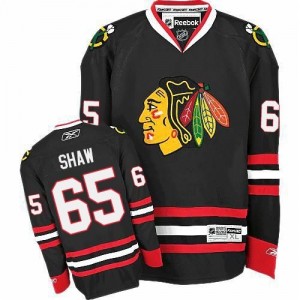 Reebok Chicago Blackhawks 65 Women's Andrew Shaw Authentic Black Third NHL Jersey