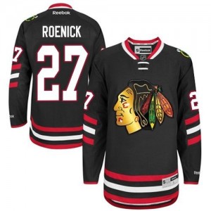 Reebok Chicago Blackhawks 27 Men's Jeremy Roenick Premier Black 2014 Stadium Series NHL Jersey