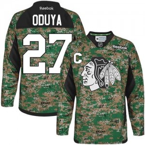 Reebok Chicago Blackhawks 27 Men's Johnny Oduya Premier Camo Veterans Day Practice NHL Jersey