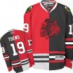 Reebok Chicago Blackhawks 19 Men's Jonathan Toews Authentic Red/Black Red Skull Split Fashion NHL Jersey