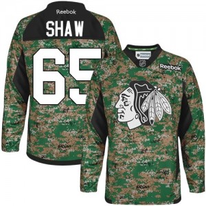 Reebok Chicago Blackhawks 65 Youth Andrew Shaw Authentic Camo Veterans Day Practice NHL Jersey