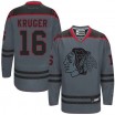 Reebok Chicago Blackhawks 16 Men's Marcus Kruger Authentic Storm Cross Check Fashion NHL Jersey