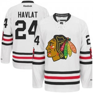 Reebok Chicago Blackhawks 24 Men's Martin Havlat Authentic White 2015 Winter Classic NHL Jersey