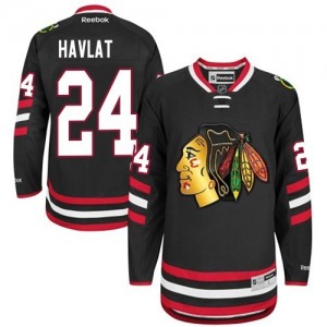 Reebok Chicago Blackhawks 24 Men's Martin Havlat Authentic Black 2014 Stadium Series NHL Jersey