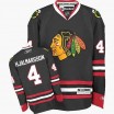 Reebok Chicago Blackhawks 4 Men's Niklas Hjalmarsson Authentic Black Third NHL Jersey