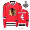 Reebok Chicago Blackhawks 4 Men's Niklas Hjalmarsson Authentic Red Home Stanley Cup Finals NHL Jersey