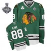 Reebok Chicago Blackhawks 88 Men's Patrick Kane Authentic Green Stanley Cup Finals NHL Jersey