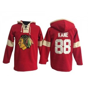 Old Time Hockey Chicago Blackhawks 88 Men's Patrick Kane Authentic Red Pullover Hoodie NHL Jersey