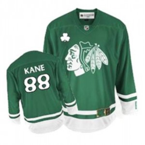 Reebok Chicago Blackhawks 88 Men's Patrick Kane Premier Green St Patty's Day NHL Jersey