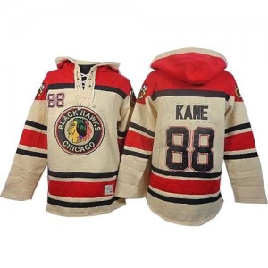Old Time Hockey Chicago Blackhawks 88 Men's Patrick Kane Premier White Sawyer Hooded Sweatshirt NHL Jersey