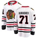 Fanatics Branded Chicago Blackhawks Men's Philipp Kurashev Breakaway White ized Away NHL Jersey