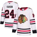 Adidas Chicago Blackhawks Youth Dominik Kahun Authentic White Away NHL Jersey