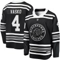 Fanatics Branded Chicago Blackhawks Men's Elmer Vasko Premier Black Breakaway Alternate 2019/20 NHL Jersey