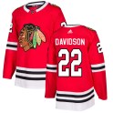 Adidas Chicago Blackhawks Men's Brandon Davidson Authentic Red Home NHL Jersey