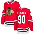 Adidas Chicago Blackhawks Men's Scott Foster Authentic Red Home NHL Jersey