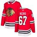 Adidas Chicago Blackhawks Men's Tanner Kero Authentic Red Home NHL Jersey
