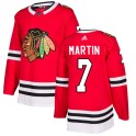 Adidas Chicago Blackhawks Men's Pit Martin Authentic Red Home NHL Jersey