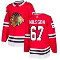 Adidas Chicago Blackhawks Men's Jacob Nilsson Authentic Red Home NHL Jersey
