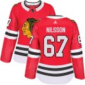 Adidas Chicago Blackhawks Women's Jacob Nilsson Authentic Red Home NHL Jersey