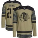 Adidas Chicago Blackhawks Youth Jeremy Roenick Authentic Camo Military Appreciation Practice NHL Jersey