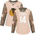 Adidas Chicago Blackhawks Women's Victor Ejdsell Authentic Camo Veterans Day Practice NHL Jersey