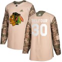 Adidas Chicago Blackhawks Youth ED Belfour Authentic Camo Veterans Day Practice NHL Jersey