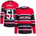 Adidas Chicago Blackhawks Youth Brian Campbell Authentic Red Reverse Retro 2.0 NHL Jersey